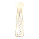 Luminaria de Piso con Base Dorada y Globo de Cristal Frosted E27x1 IP20 120v/60Hz - [KIT para 2 Cajas]