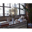Luminaria de Mesa con Base de Marmol Blanco y Globo de Cristal Fume G9x1 IP20 120v/60Hz