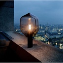 Luminaria de Mesa con Base de Marmol Negro y Globo de Cristal Fume G9x1 IP20 120v/60Hz