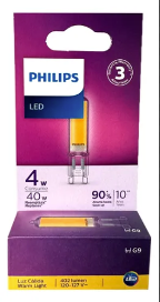 Bombillo LED G9 PHILIPS 4W 2700K ND 402lm 120-127V 50/60Hz