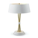 Luminaria de Mesa Dorada con Mampara y Base Blanca Redonda Ø350mm x H560mm E27x1 110v/60Hz [KIT] [2/2]