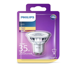 [929002350381] Bombillo LED PHILIPS GU10 Spot 4w 2700k 350lm 100-240v 36D ND