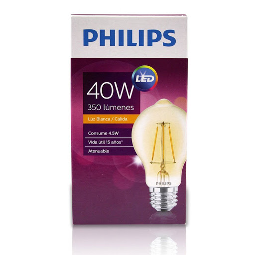 [929001394986] Bombillo LED PHILIPS Vintage classic 4.5W A60 120V E27 GOLD D 1PF