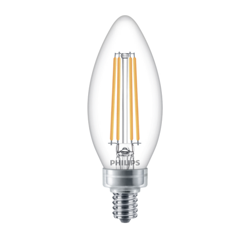[929002355142] Bombillo LED PHILIPS E12 Classic 4.5w 500lm CRI80 2700k [WW] Clear - 60Hz [No Dimmable]