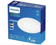 [929002345401] Panel LED de empotrar PHILIPS Redondo Blanco 3000K 6W 4.5pulg 110v/60Hz