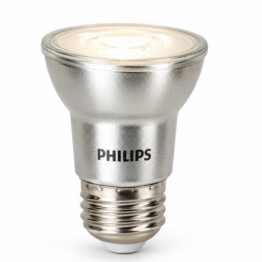 [9290031184] Bombillo PHILIPS PAR16 E27 - Spotlight de Interior LED Silver ∅40mm 5w 3000k 45mA 400 Lumens (3-Pack) / Dimmable 120v 50/60Hz 