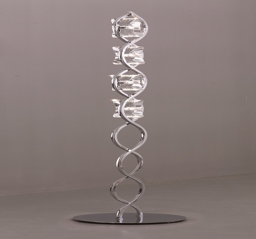 [0898] Luminaria de Piso con Base Cromado y Cuerpo de Cristal IP20 120v/60Hz